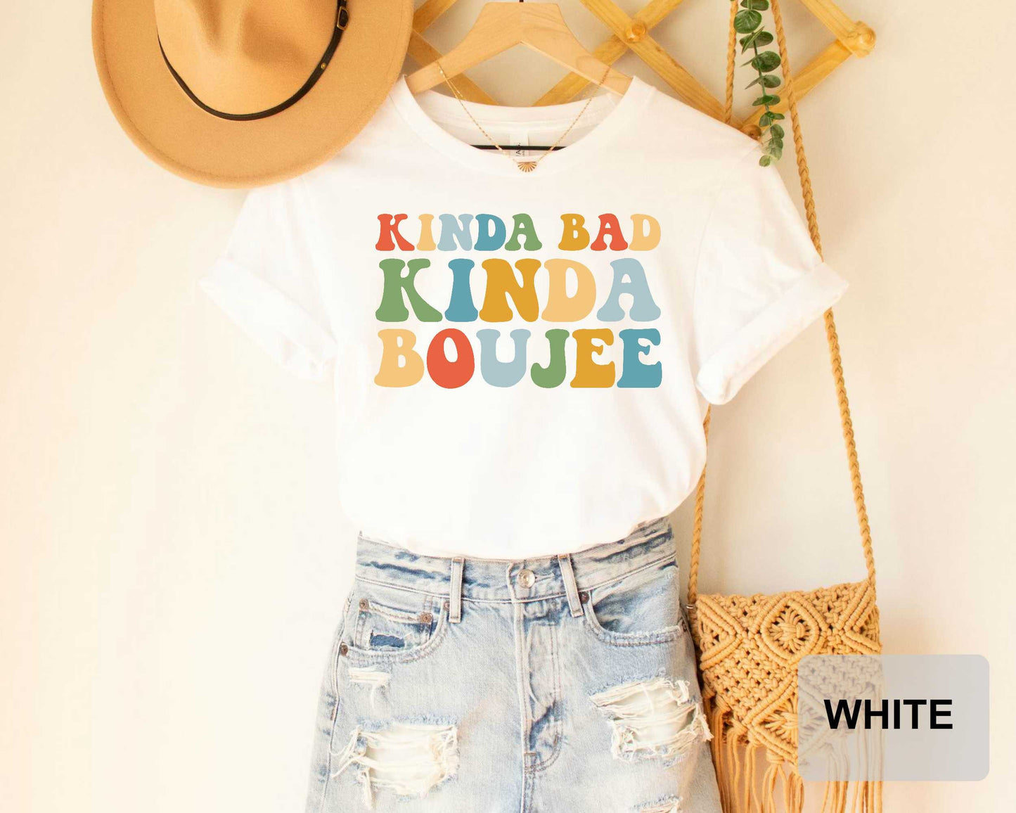 Kinda Bad Kinda Boujee Shirt Women's Fitness Shirt Tacos Shirt Funny Women Shirt