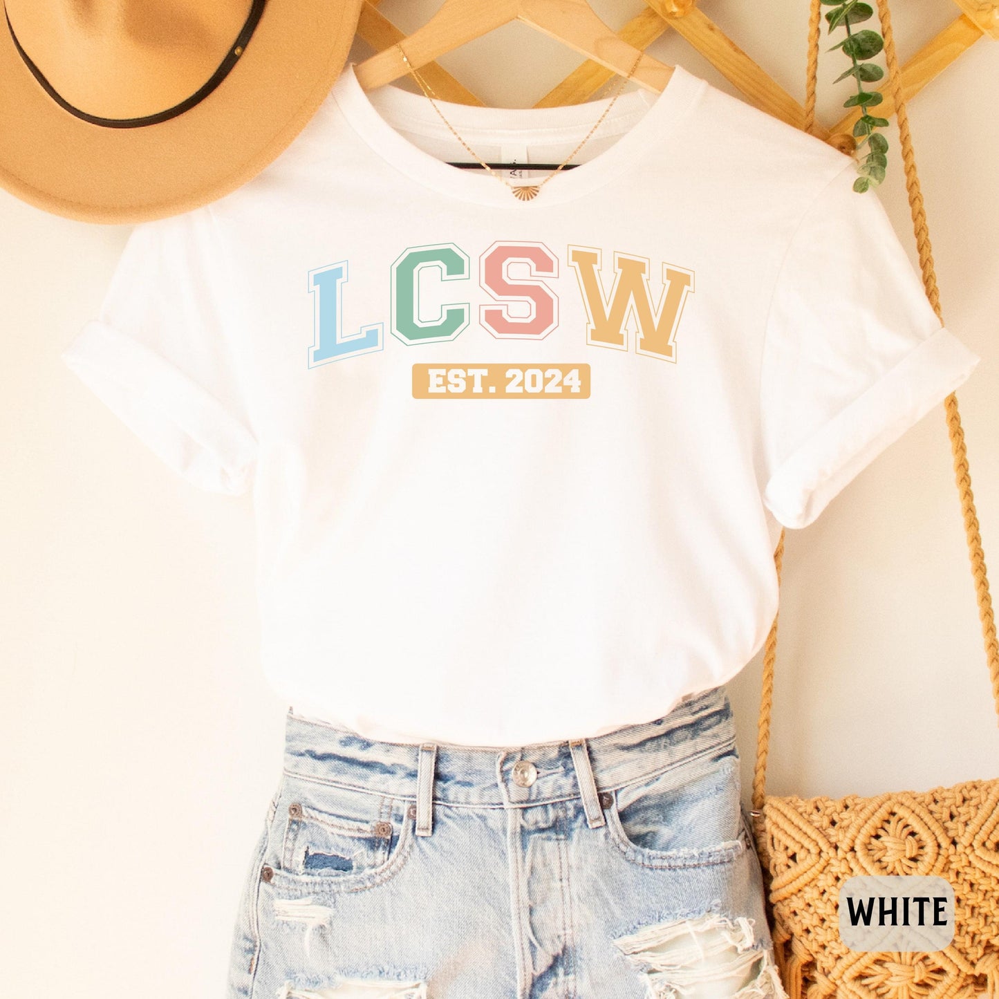 Custom LCSW Shirt Licensed Clinical Social Worker Shirt Personalized LCSW Shirt New Social Worker Est 2024 Shirt