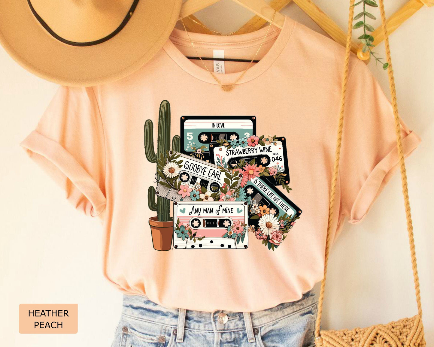 Country Music Cassettes Shirt Western 90s Vintage Music Shirt Cowgirl Shirt Vintage Inspired Concert Shirt