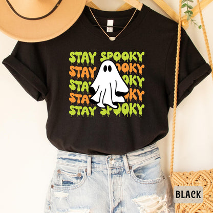 Stay Spooky Shirt Womens Halloween Shirt Cute Ghost Shirt Spooky Season Shirt Fall Shirt