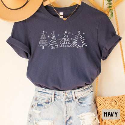Christmas Trees Shirt Cute Holiday Shirt Merry XMas Shirt Winter Shirt Christmas Gift New Year Shirt
