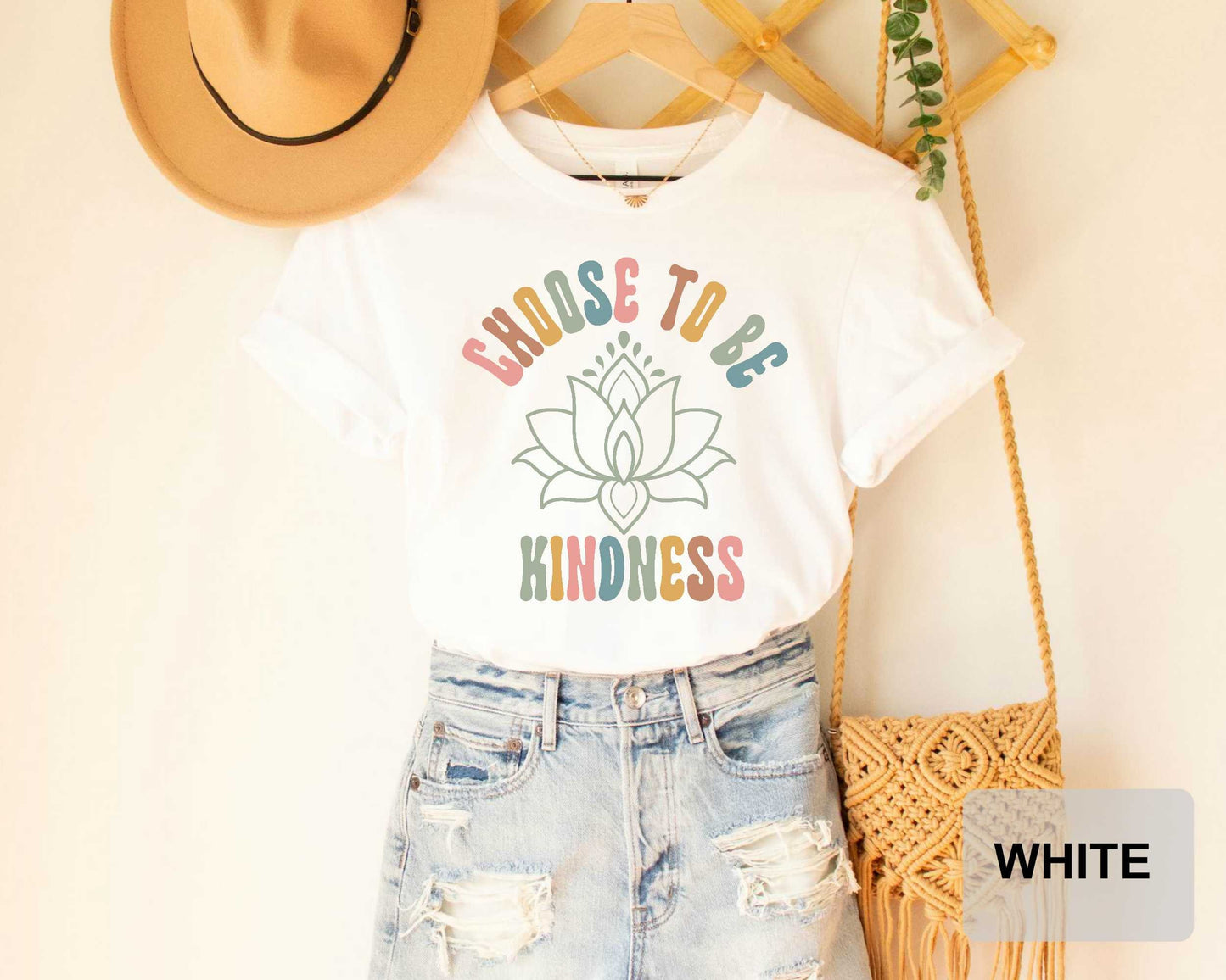 Choose to Be Kindness Lotus Flower Shirt Positive Thought Mental Health Positive Shirt Inspirational Shirt