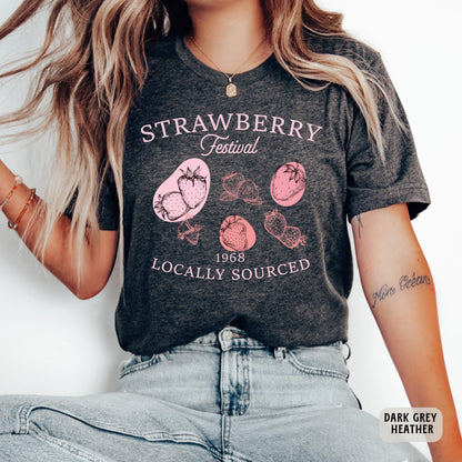 Strawberry Festival Shirt Funny Fruit Themed Shirt Retro Berry Shirt Farmer Gift Strawberry Lovers Shirt