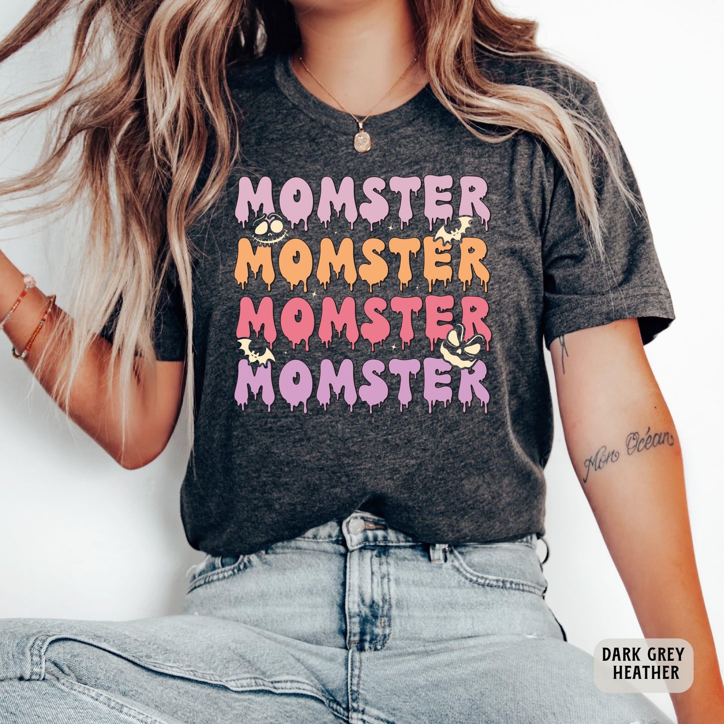 Momster Halloween Shirt Fall Shirt For Women Spooky Shirt Funny Halloween Shirt Pumpkin Shirt