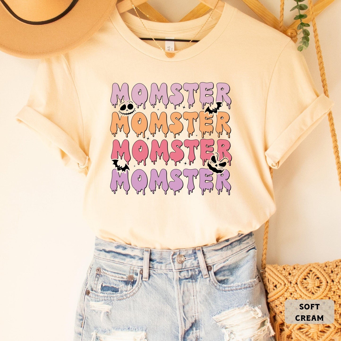 Momster Halloween Shirt Fall Shirt For Women Spooky Shirt Funny Halloween Shirt Pumpkin Shirt