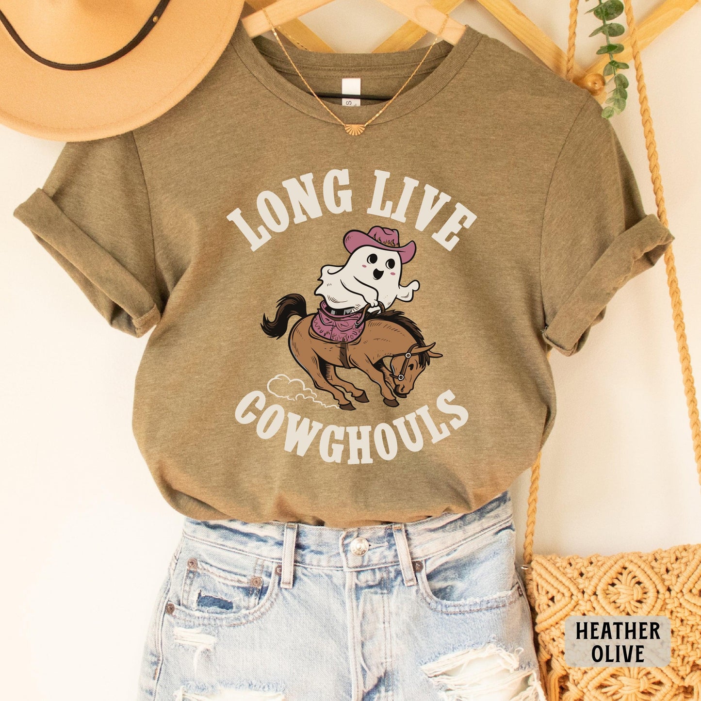 Western Halloween Shirt Long Live Cowghouls Shirt Halloween Country Shirt Spooky Cowboy Shirt
