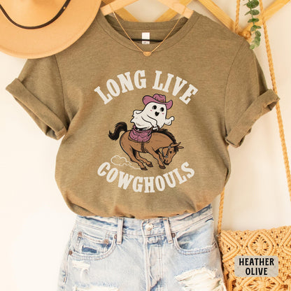 Western Halloween Shirt Long Live Cowghouls Shirt Halloween Country Shirt Spooky Cowboy Shirt