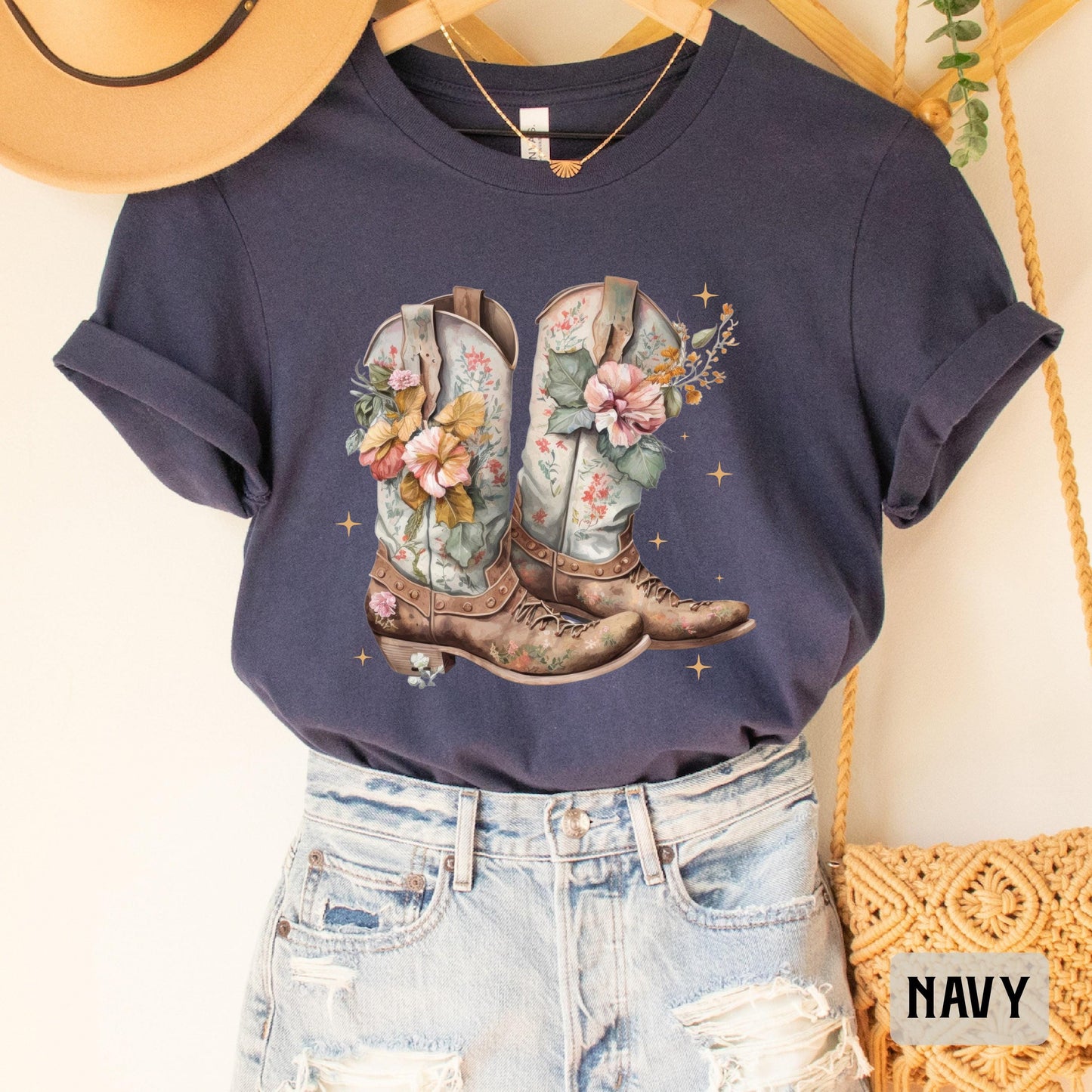 Cowgirl Boots Shirt Country Shirt Western Boots Shirt Country Concert Shirt Rodeo Shirt