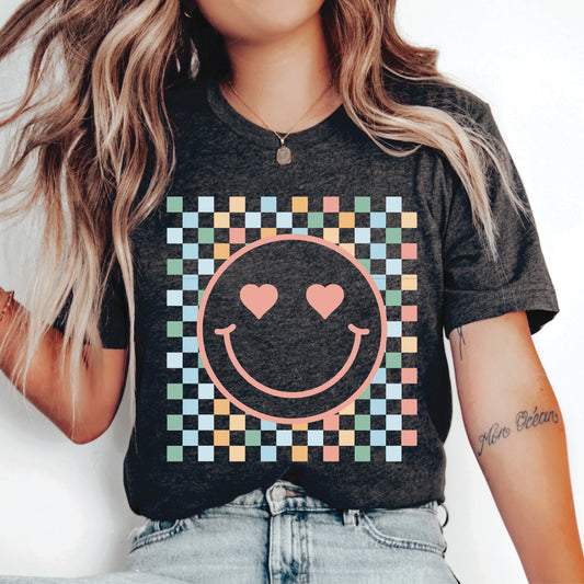 Happy Face Shirt Smile Shirt Women Motivational Shirt Be Happy Shirt Positive Vibe Shirt