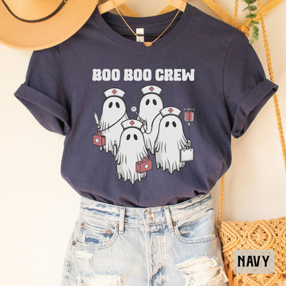 Halloween Nurse Shirt Boo Boo Crew Shirt Scary Vibes Shirt Nurse Fall Shirt Ghost Nurse Shirt