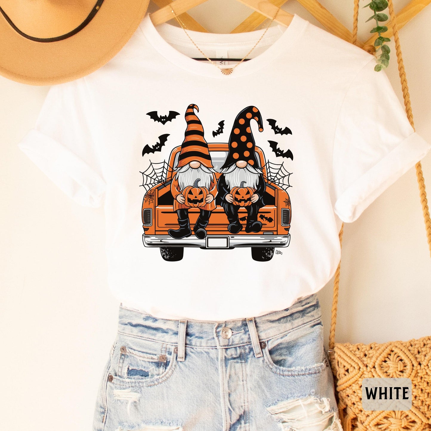 Gnome Truck Shirt Halloween Party Shirt Trick or Treat Shirt Fall Gnome Shirt Halloween Pumpkin Shirt