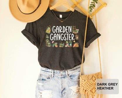 Garden Gangster Shirt Sarcastic Gardener Shirt Funny Plant Shirt for Women Plant Lady Gift Gardening Shirt