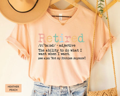 Retirement Definition Shirt Retired Mom Shirt Funny Grandma Shirt Happy Retirement Shirt