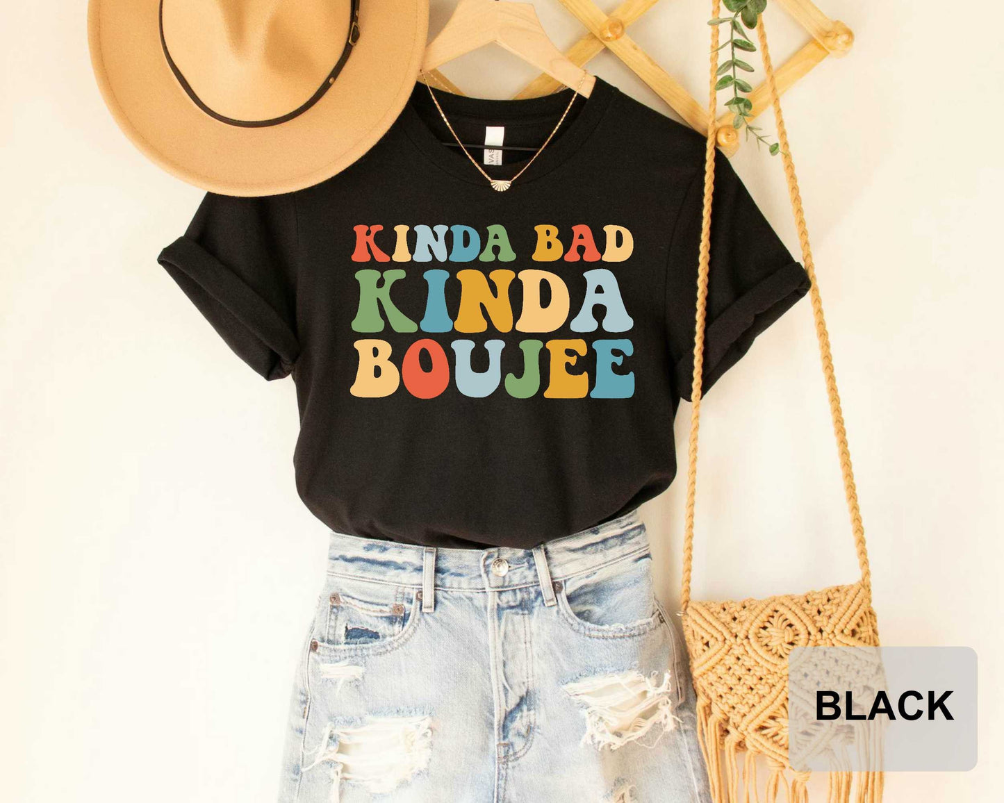 Kinda Bad Kinda Boujee Shirt Women's Fitness Shirt Tacos Shirt Funny Women Shirt