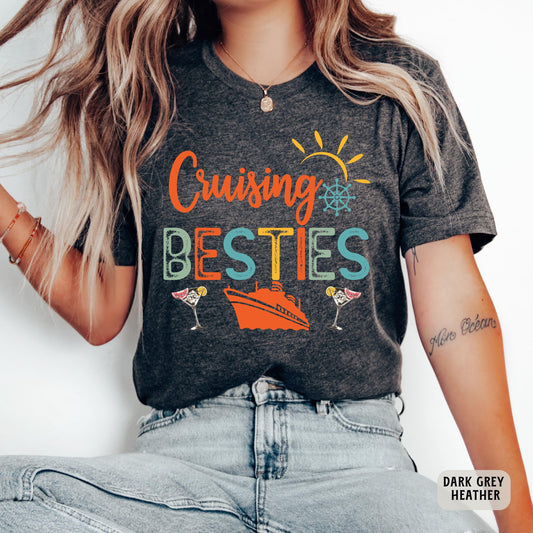 Cruising Besties Shirt Cruise Vacation Shirt Girl Cruise Shirt Ship Vacay Shirt Best Friends Cruise Shirt