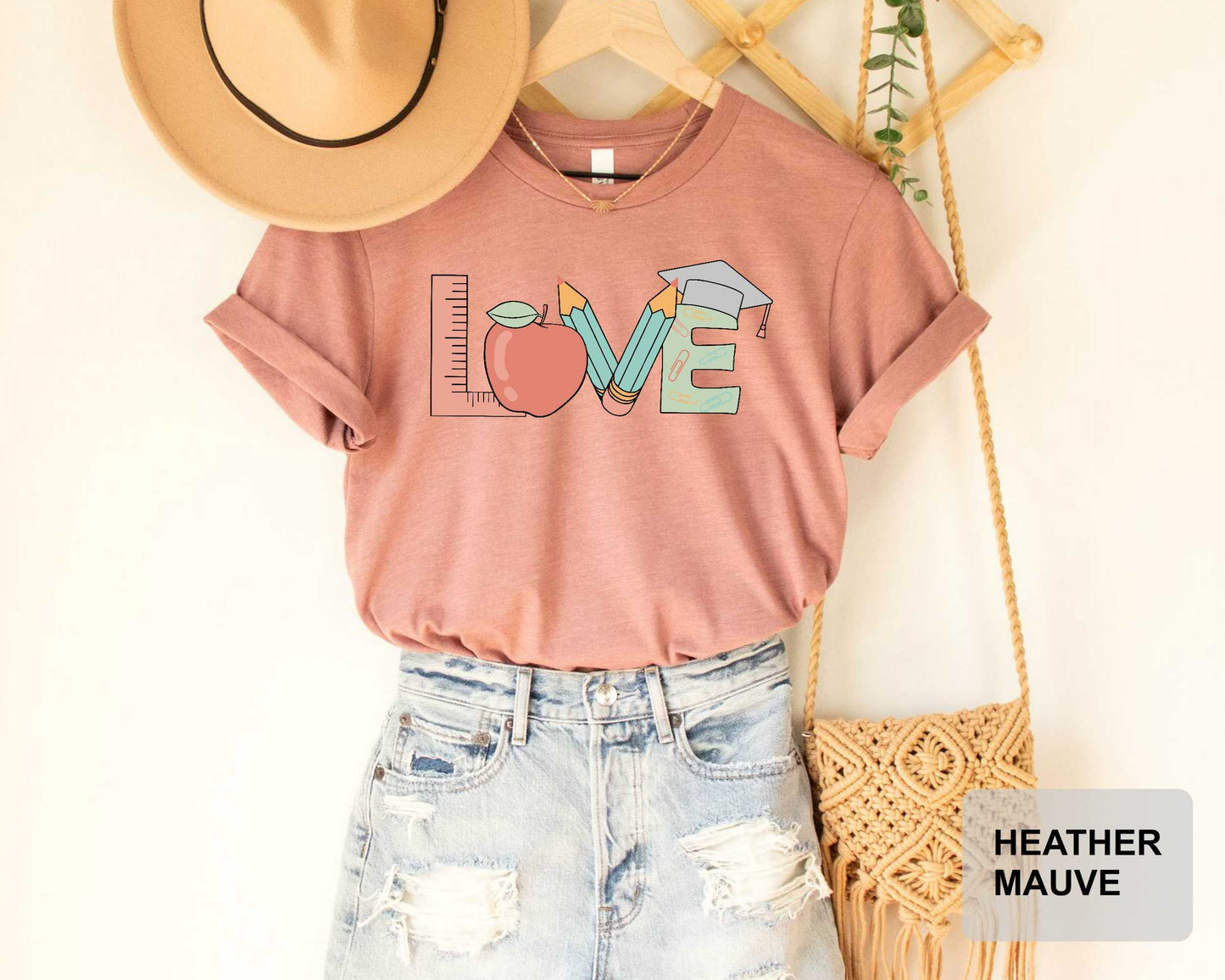 Cute Teacher Shirt Love Shirt Teacher Appreciation Gift Inspirational Apple Teacher Shirt