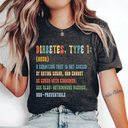 Type 1 Diabetes Definition Shirt T1D Defined Shirt T1D Fighter Shirt Type One Shirt