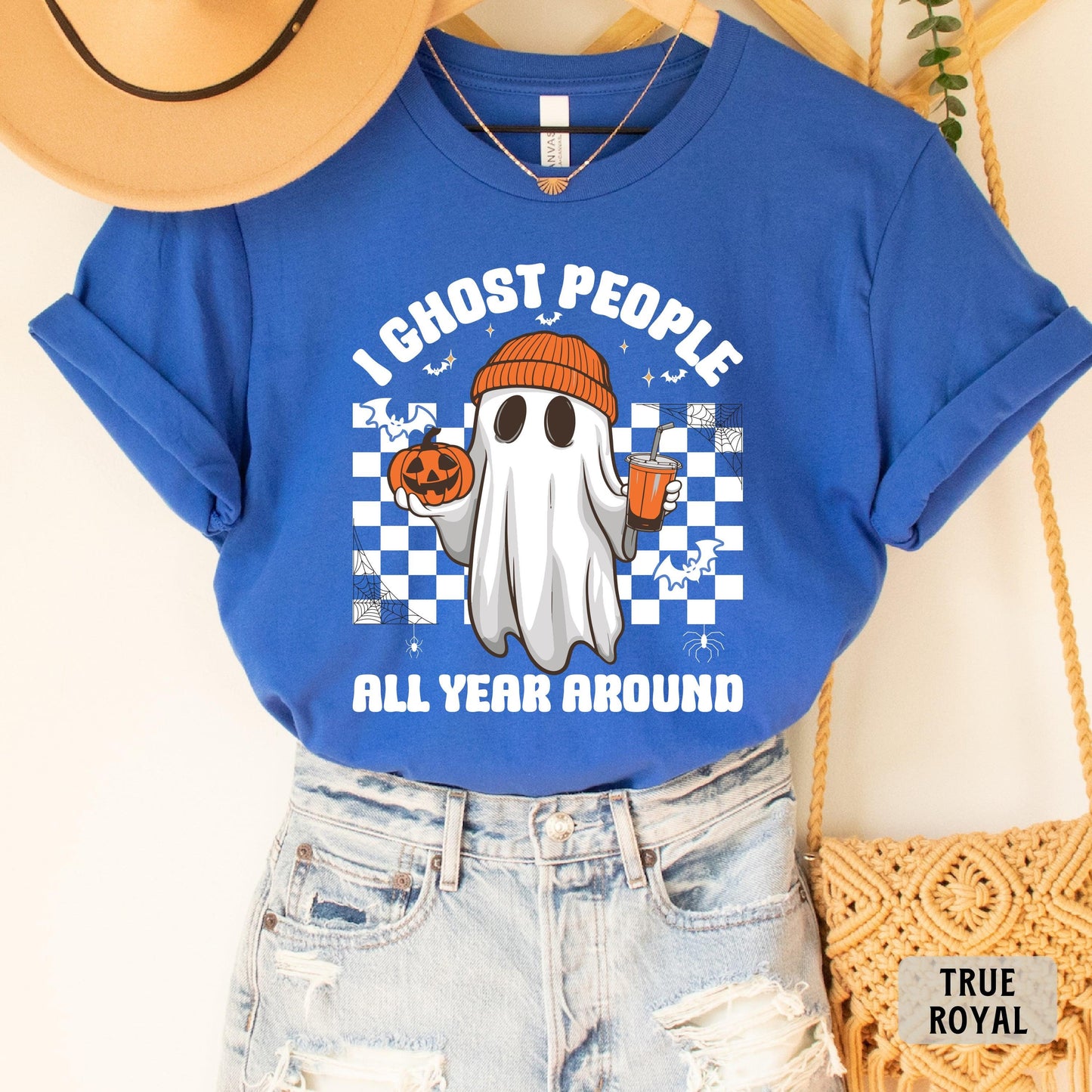 Funny Halloween Shirt I Ghost People All Year Around Shirt Halloween Party Shirt Spooky Vibes Shirt