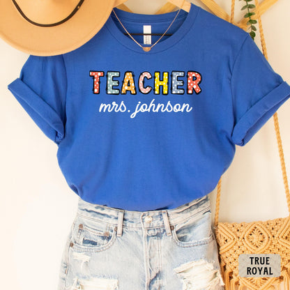 Custom Teacher Name Shirt Elementary Teacher Shirt Teacher Appreciation Shirt Personalized Teacher Gift Teacher Life Shirt