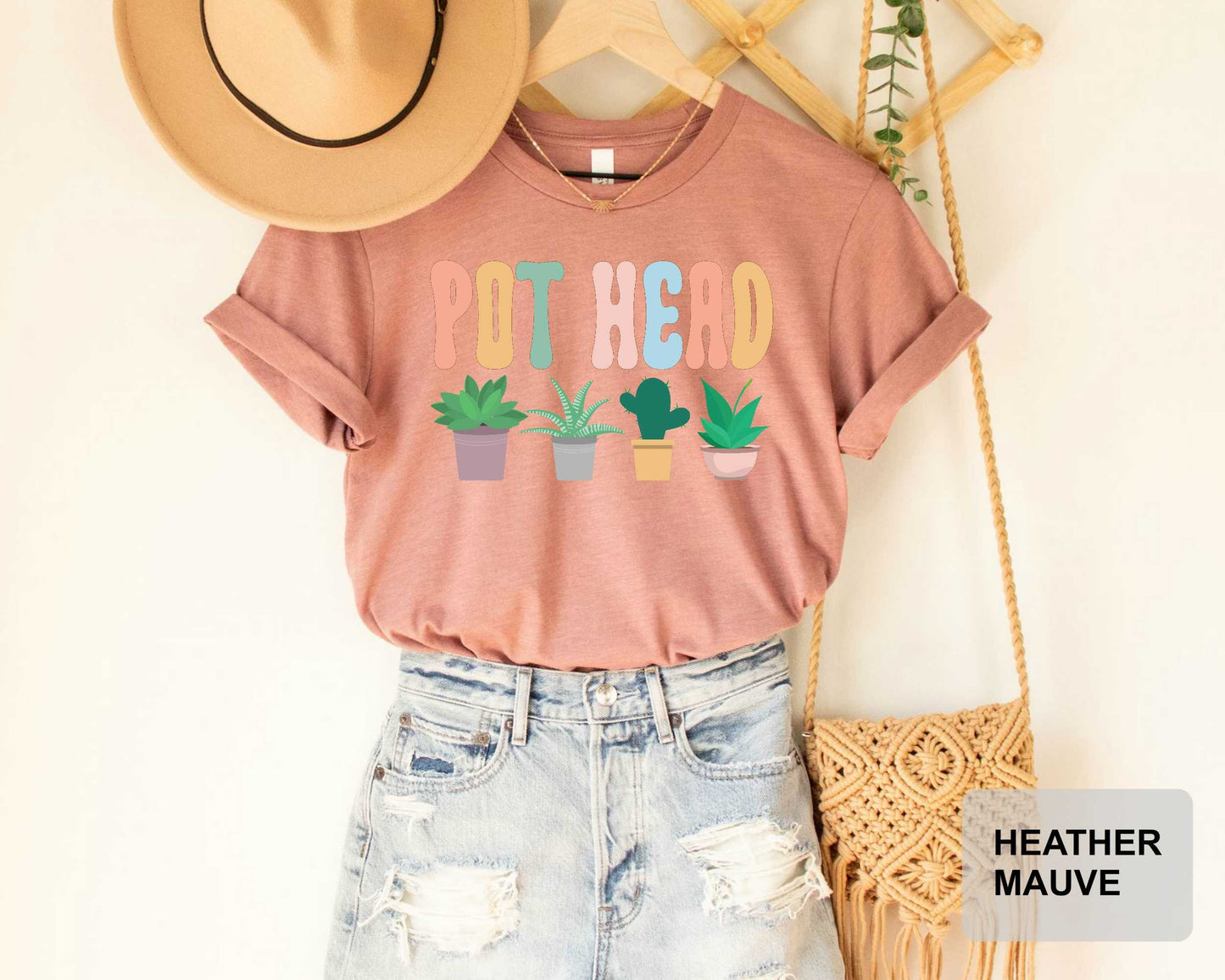 Pot Head Shirt Plant Lover Gift Succulent T-Shirt Funny Plant Shirt Gardening Mom Plant Lady Shirt