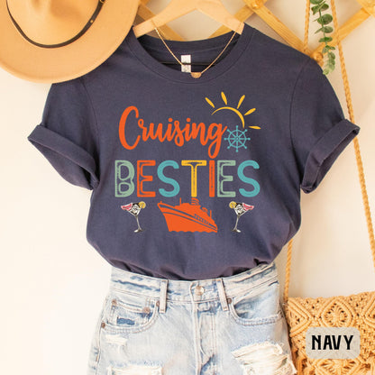 Cruising Besties Shirt Cruise Vacation Shirt Girl Cruise Shirt Ship Vacay Shirt Best Friends Cruise Shirt