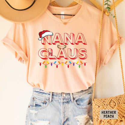 Nana Claus Christmas Shirt Family Claus Shirt Grandma Xmas Gift Grandmother Holiday Shirt