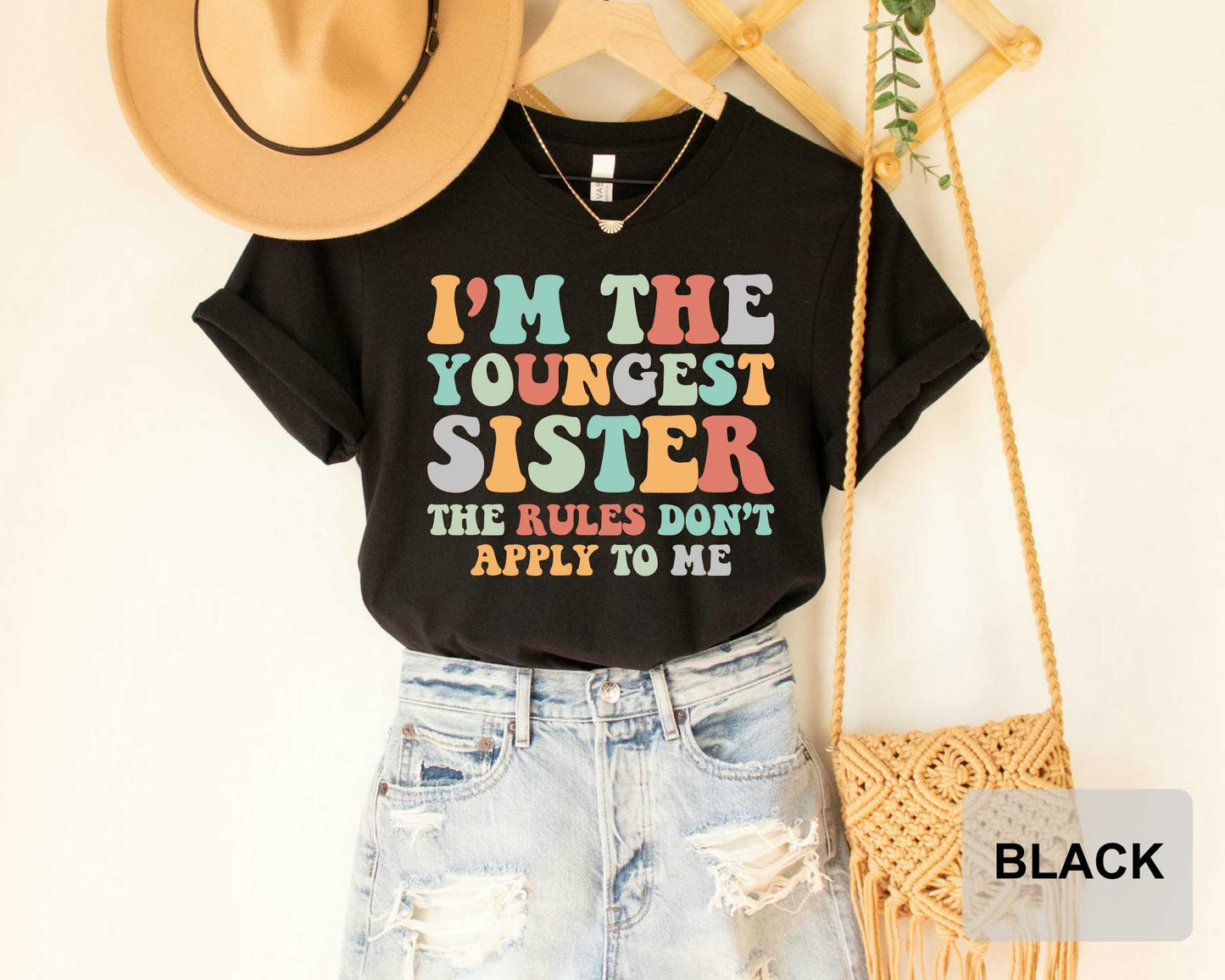 I'm The Youngest Sister Rules Don't Apply To Me Shirt Siblings Shirt Matching Family Shirt Youngest Sis Shirt