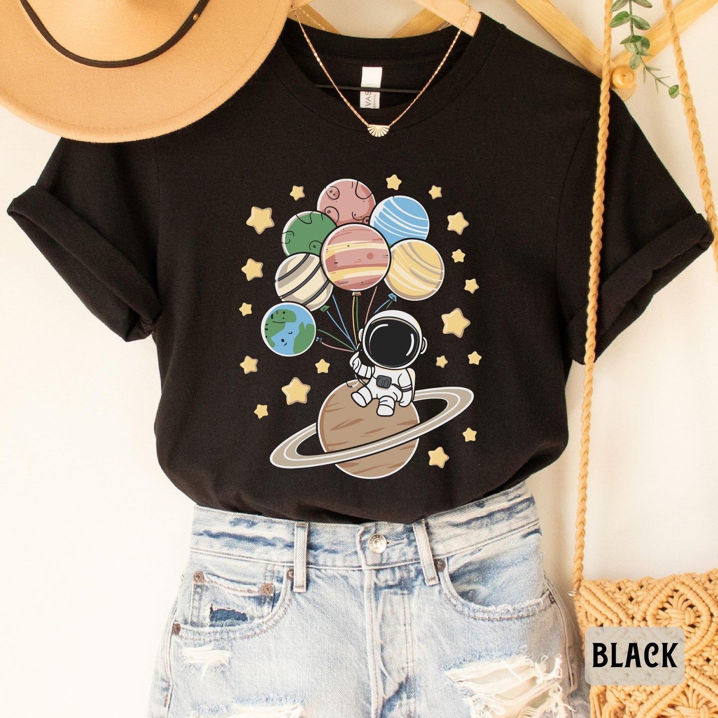 Astronaut Planet Balloon Shirt Spaceman Planets Shirt Space Reading Shirt Astronaut Family Shirt