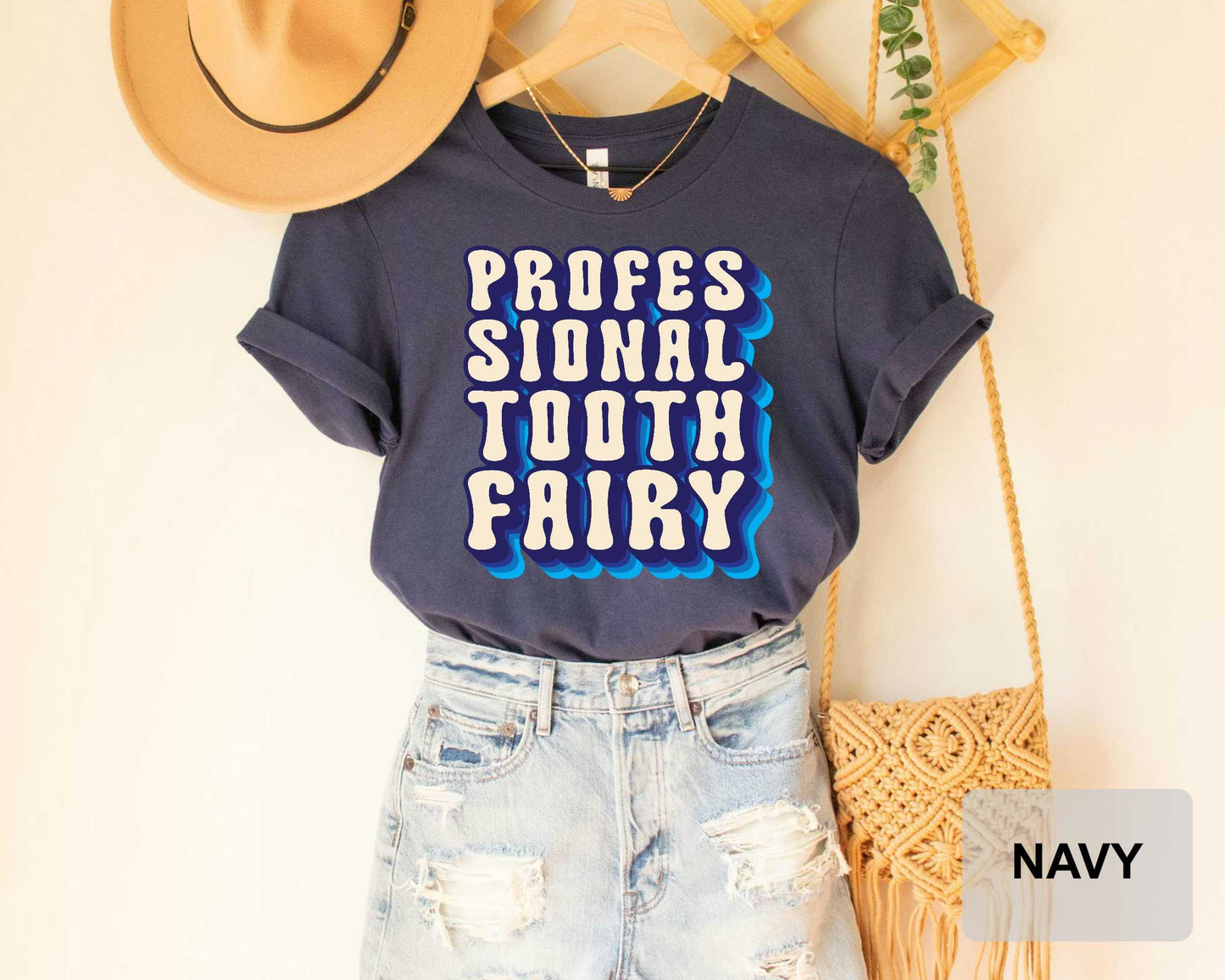 Professional Tooth Fairy Shirt for Women Dentist Gift Dental Hygienist Dentistry T-Shirt Dental Assistant Shirt