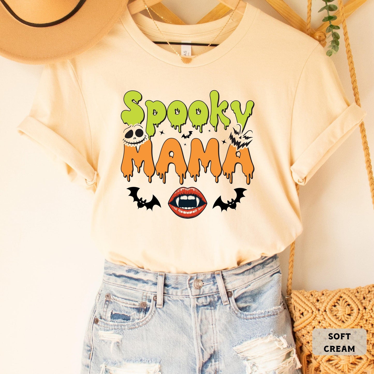 spooky mama halloween t-shirt