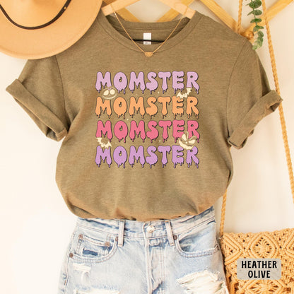 Momster Halloween Shirt Fall Shirt For Women Spooky Shirt Funny Halloween Shirt Pumpkin Shirt