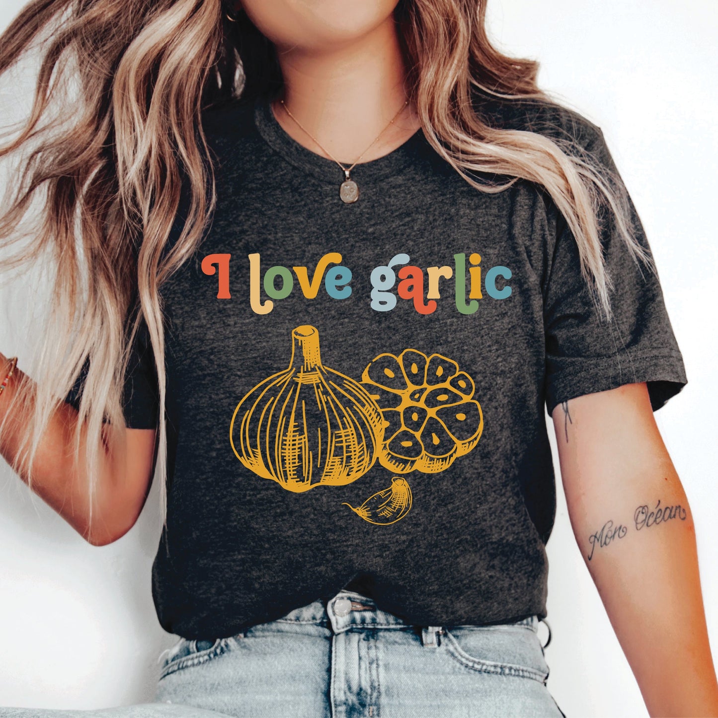 Funny Garlic Shirt I Love Garlic Shirt Vegan Shirt Foodie Gift Vegetable Shirt