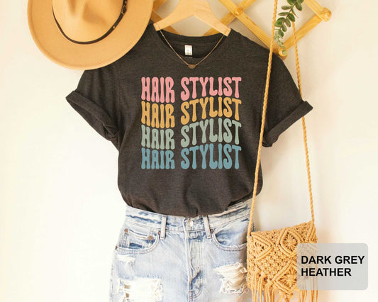 Hair Stylist Shirt for Women Hair Dresser T Shirt Stylist for Wedding Shirt Cosmetologist Hair Hustler Shirt