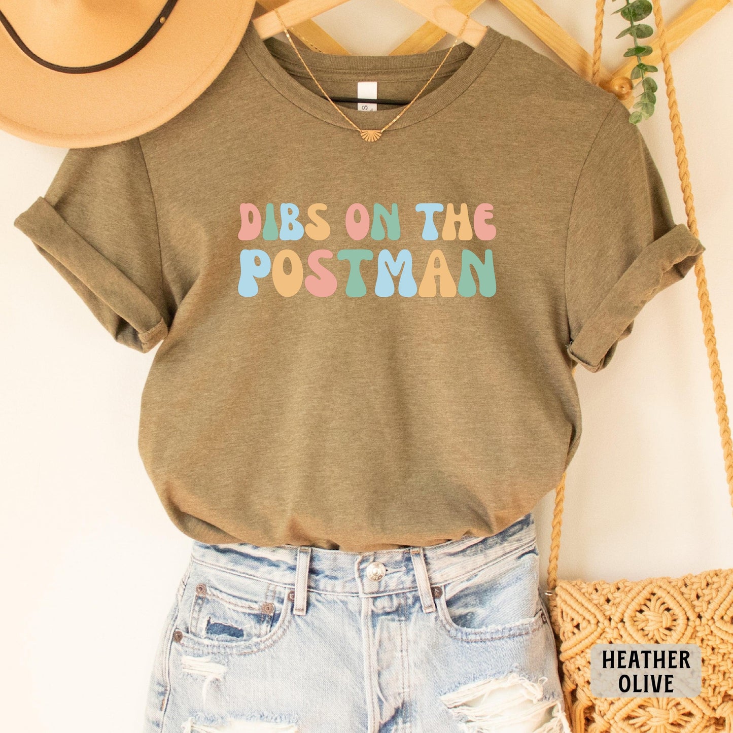 Postal Worker Shirt Dibs On The Postman Shirt Mail Carrier Gift Mailman Wife Shirt Funny Postman Shirt