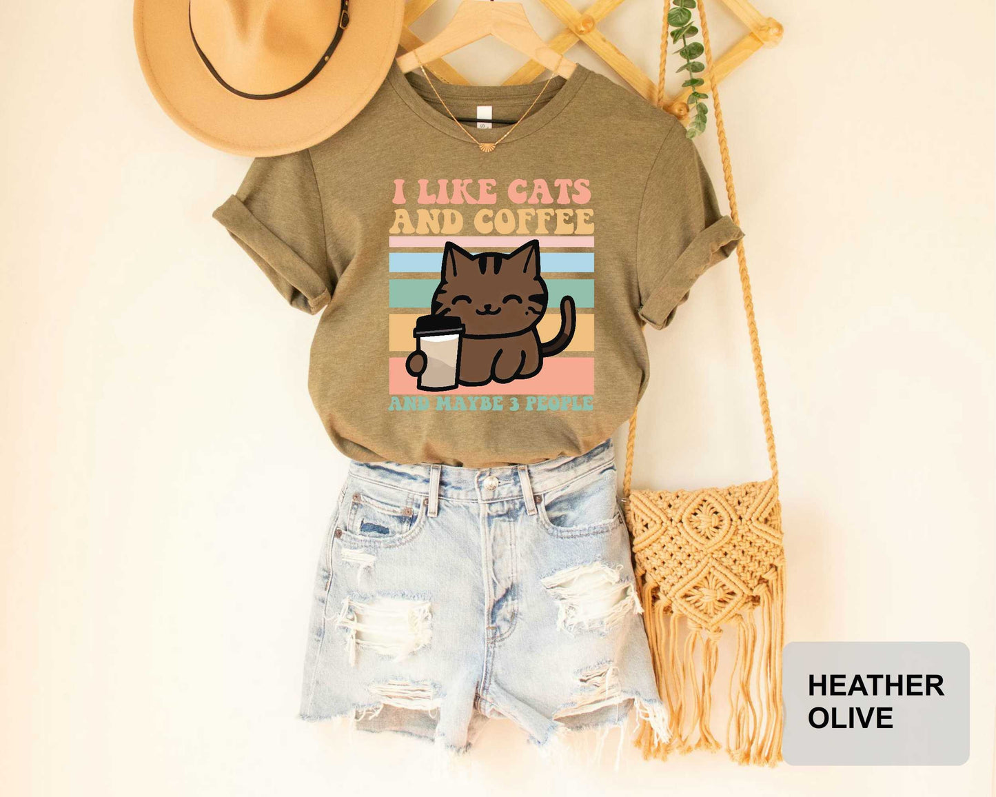 I Like Cats And Coffee Shirt Coffee Lover Shirt Funny Cat Shirt Cat Mom Gift Cat Lover Shirt