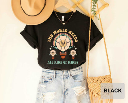 The World Needs All Kinds of Minds Shirt Autism Awareness Shirt Neurodiversity Shirt Sped Teacher Shirt