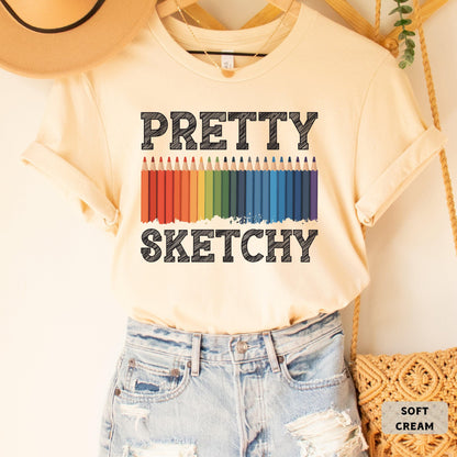 Art Teacher Shirt Sketchy Shirt Gift for Art Lover Sketching Shirt Artist Shirt