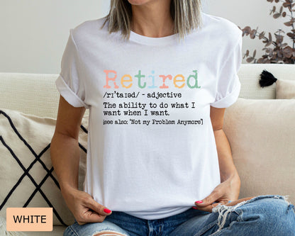 Retirement Definition Shirt Retired Mom Shirt Funny Grandma Shirt Happy Retirement Shirt