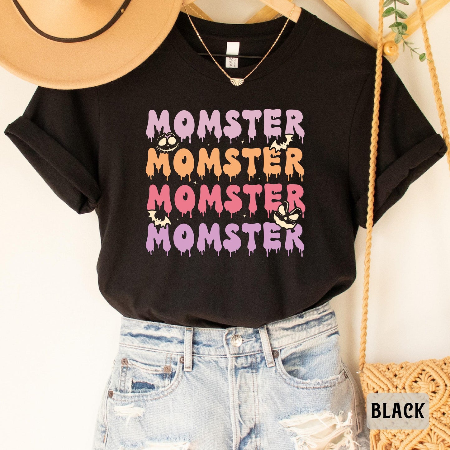 Momster Halloween Shirt Fall Shirt For Women Spooky Shirt Funny Halloween Shirt Pumpkin Shirt