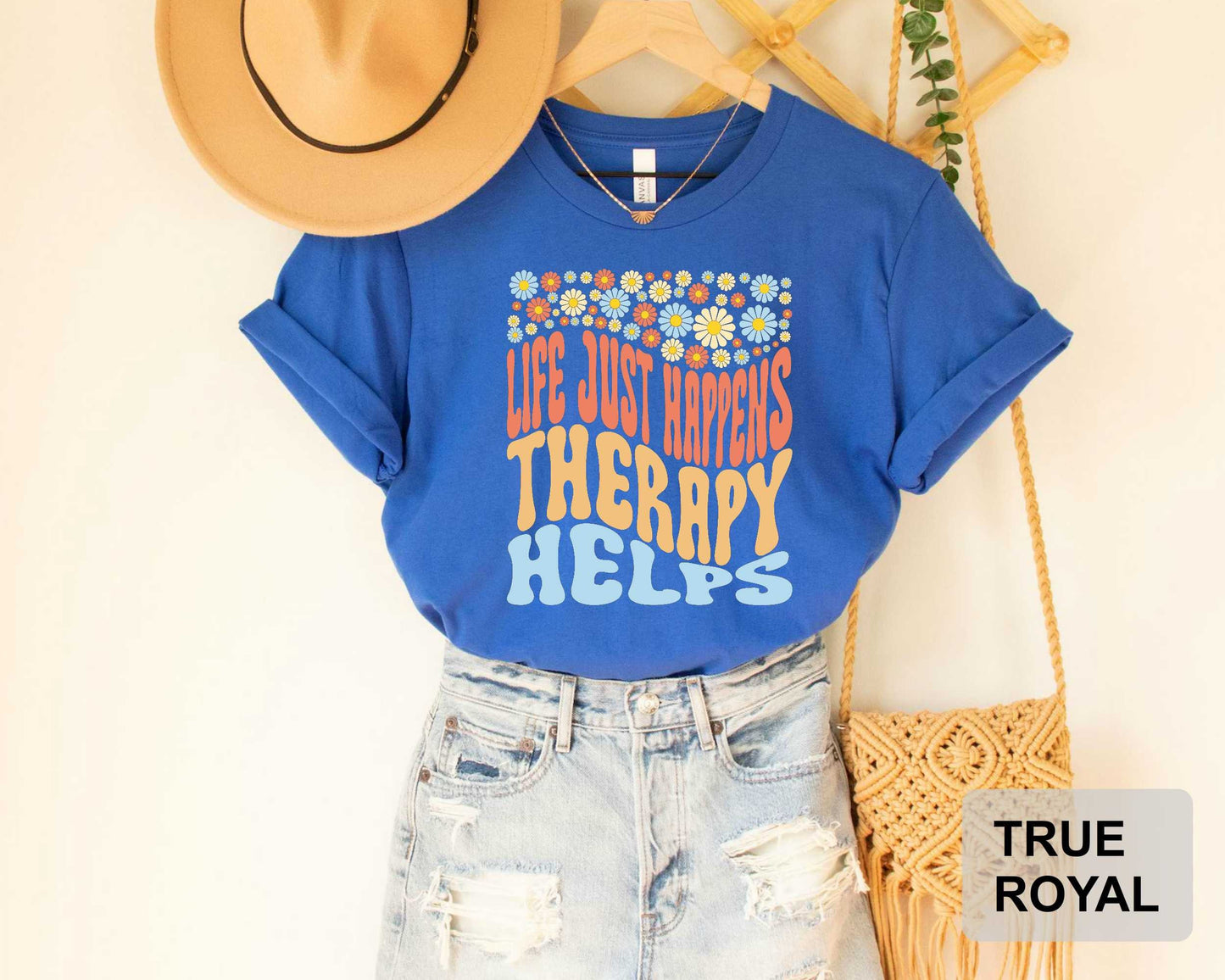 Therapist Shirt Life Just Happens and Therapy Helps Shirt Psychologist Shirt Mental Health Shirt Counselor Shirt