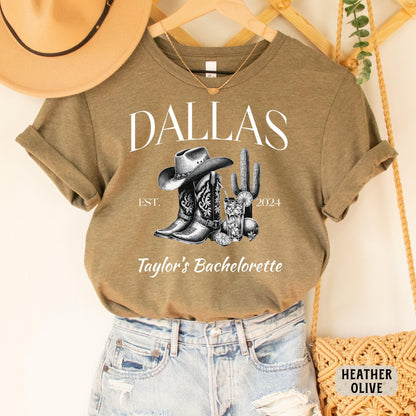 Custom Location Bachelorette Shirt Bachelor Party Shirt Western Bridal Party Shirt Team Bride Shirt