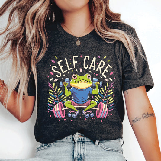 Funny Frog Self Care Shirt Positive Vibe Shirt Self Love Shirt Yoga Shirt Mental Health Shirt