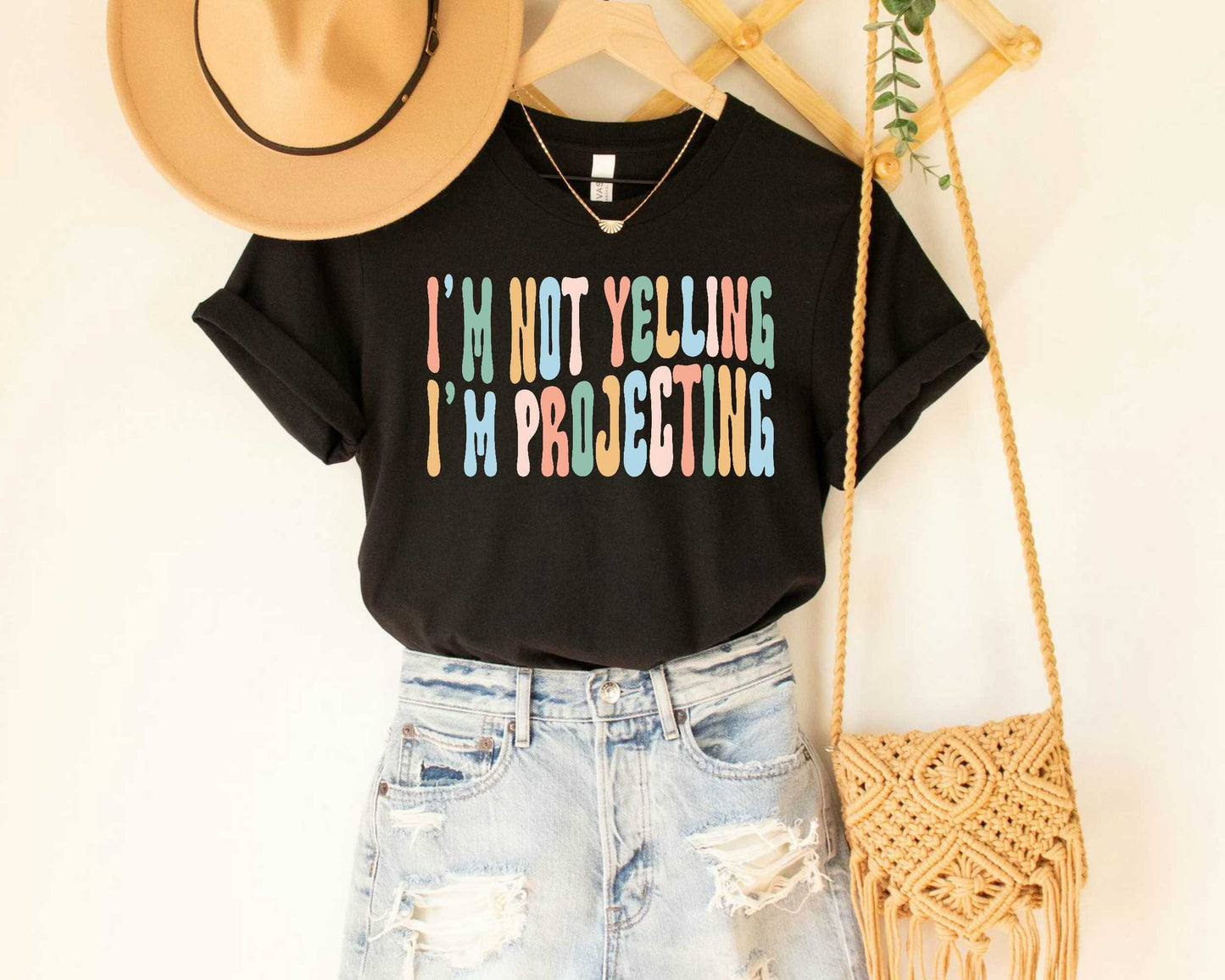 I'm Not Yelling I'm Projecting Theatre T-Shirt Teacher Gift Actor Actress Shirt