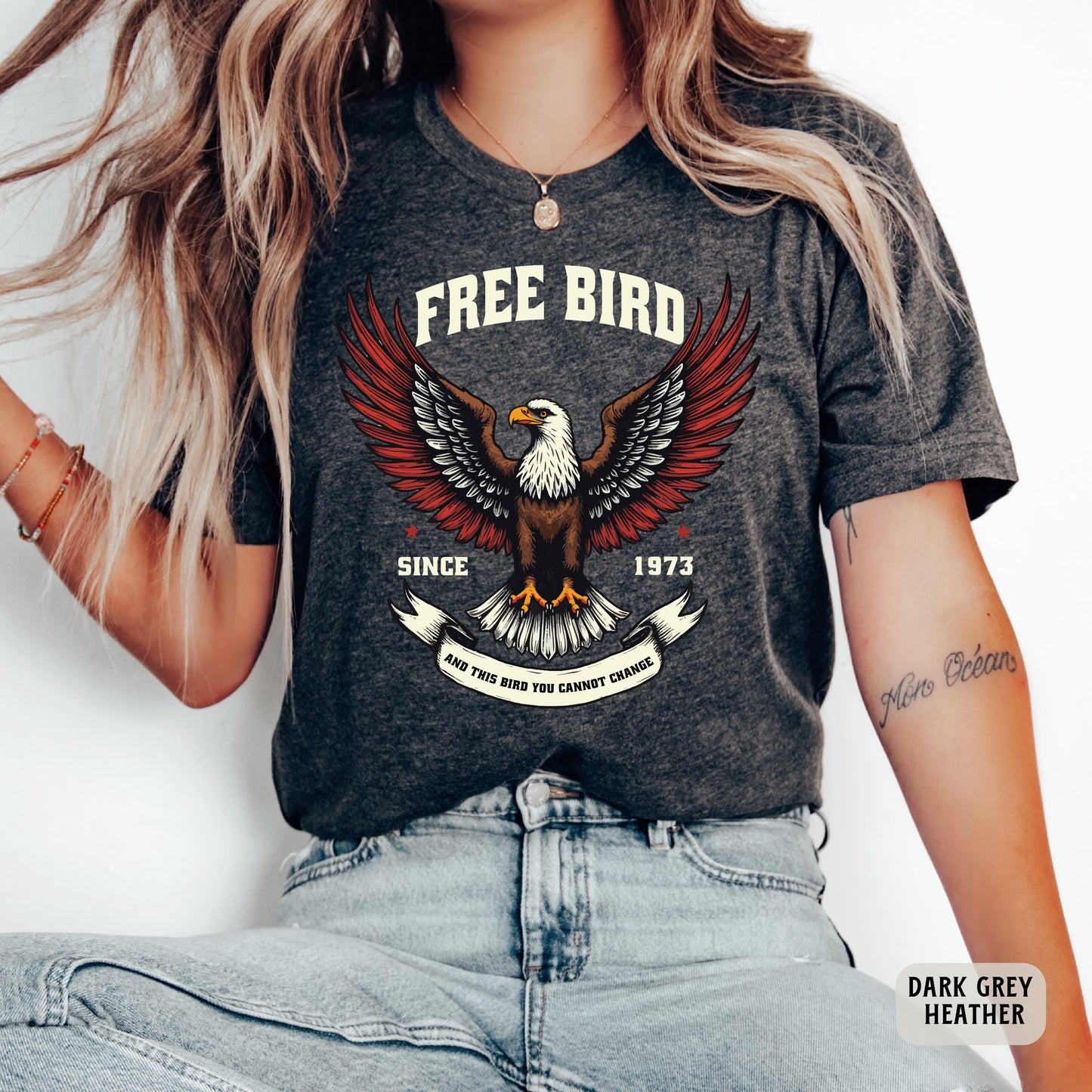 Free Bird Shirt America 1973 Shirt Rock Lover Shirt Independence Day Shirt Retro Music Shirt