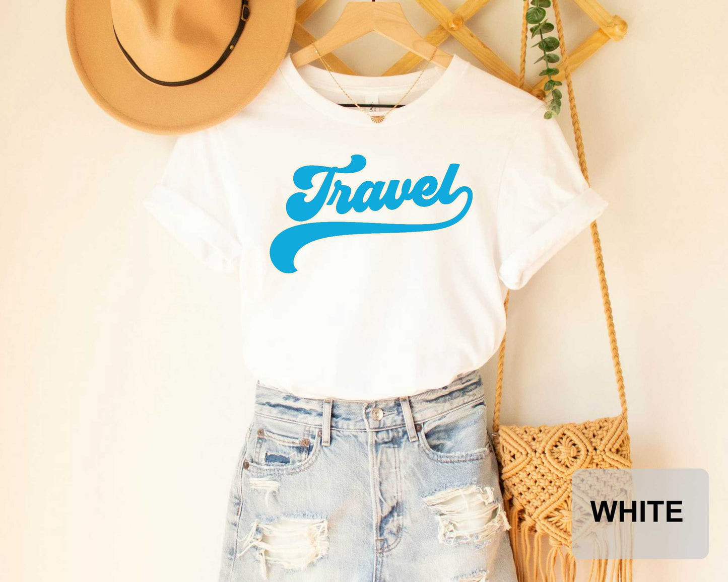 Travel Shirt Adventurer Gift Vacation Shirt Traveler T-Shirt Let's Travel Family Trip Travel Addict Shirt