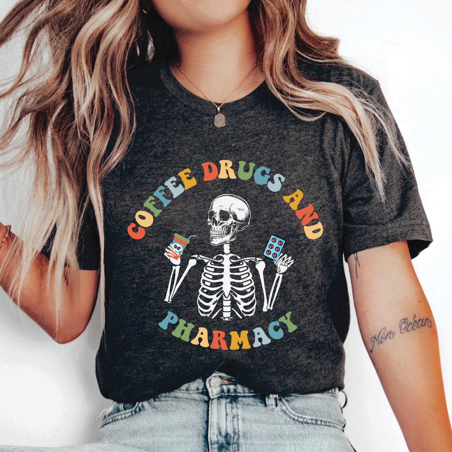 Pharmacist T-Shirt Coffee Drugs and Pharmacy Shirt Pharmacy Student Shirt Pharmacy Technician Shirt