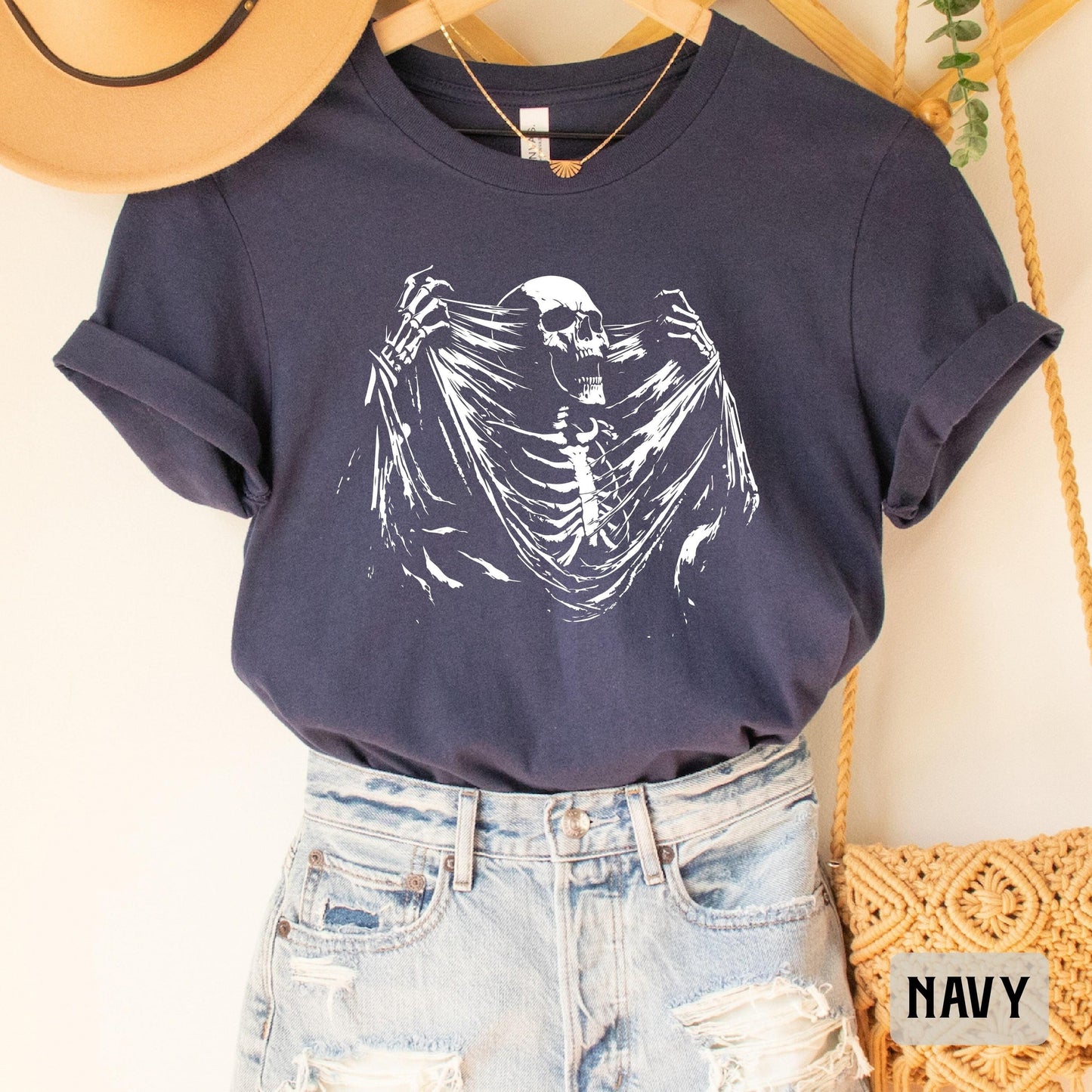 Skeleton Ripping Shirt Rib Cage Shirt Halloween Shirt Spooky Skeleton Shirt Y2k Skull Shirt