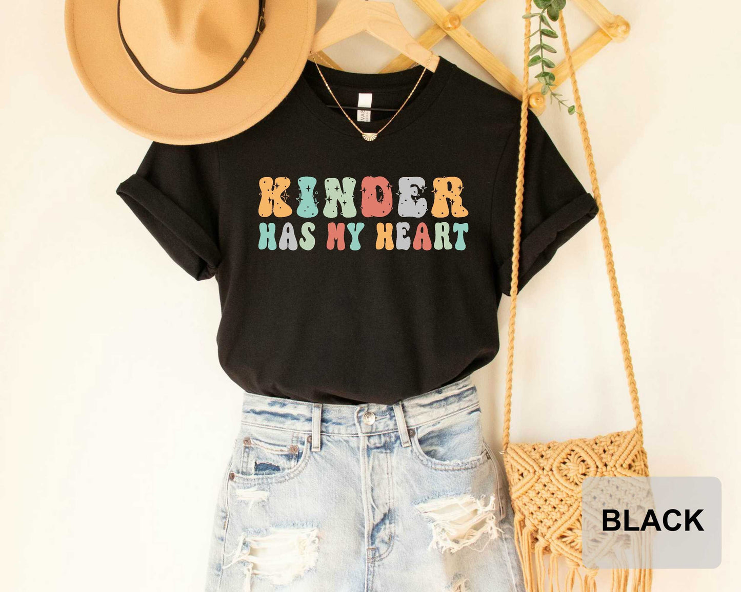 Kinder Has My Heart T-shirt Teacher Valentines Day Shirt Kindergarten Shirt