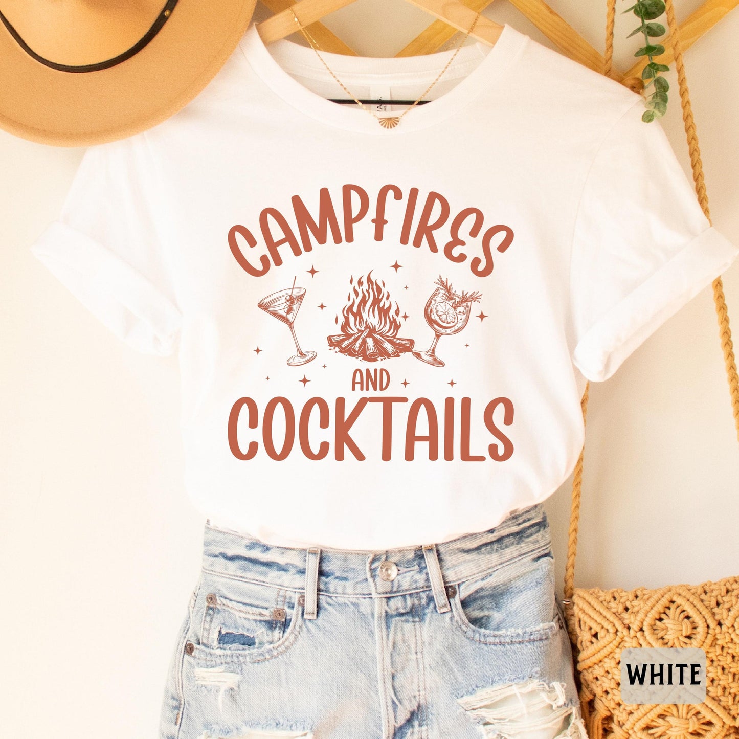 Funny Camping Shirt Campfires And Cocktails Shirt Adventure Shirt Camp Lover Gift Summer Shirt