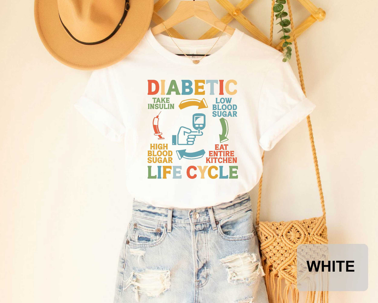 Diabetic Life Cycle Shirt Diabetic Life Shirt Diabetes Warrior Shirt Insulin Shirt Diabetes Awareness Shirt